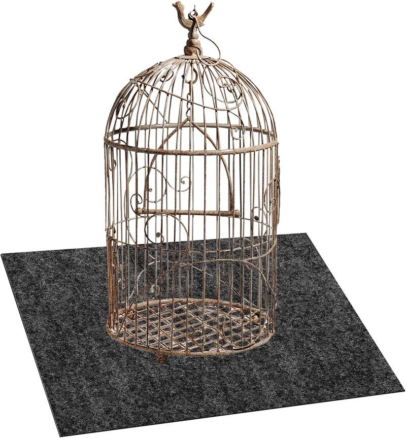 LYMOI Large Bird Cage Mat, Under Pet Cage Mat for Bird Cages, Reptile Aquariums, Dog Kennels, Absorbent/Waterproof Felt Mat with Non-Slip Backing for Hard Floors and Surfaces (30x36 Inch) - Image 1